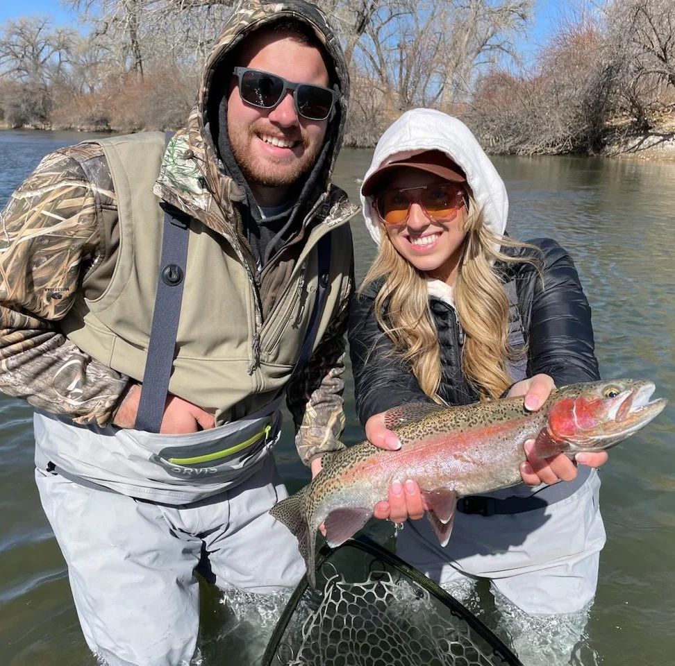 Payton nabbed "biggest" with this fish today! 📸 and guiding by Forrest.
.
.
.
.
#marchmadness #marchmagic #rainbowtrout #visitdenver #flyfishing #flyfishcolorado